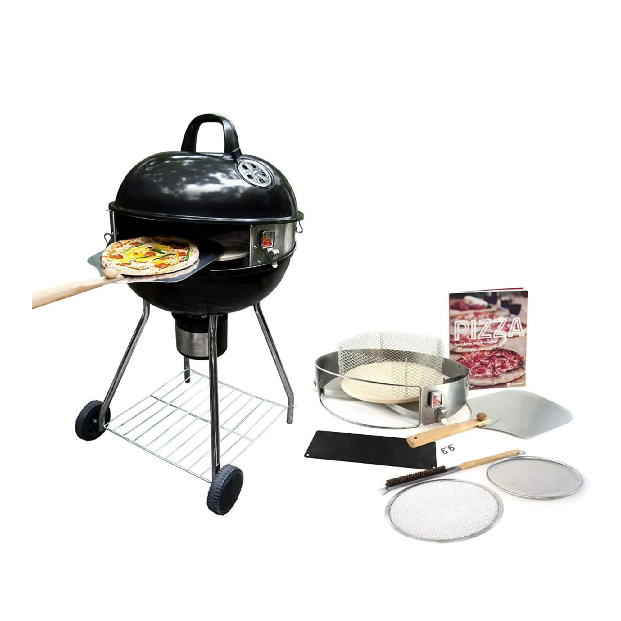 Pizzacraft PizzaQue Pizza Kit for Kettle Grills, Black