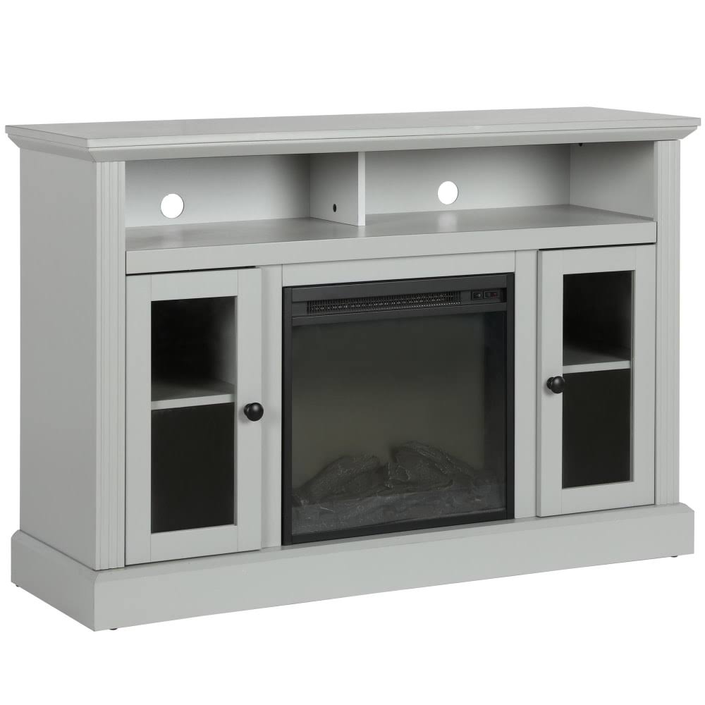 Ameriwood Home Chicago Electric Fireplace TV Console in Dove Gray