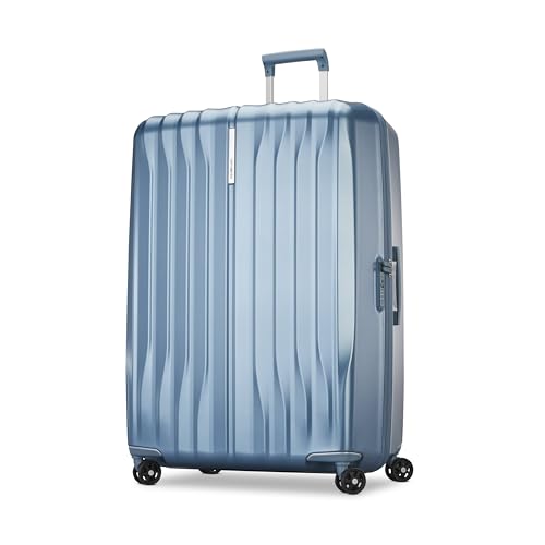 Samsonite UpLIFT 19" Lightweight Hardside Carry-On Luggage with Spinner Wheels - Expandable - Airline-Approved, Polycarbonate Hard Suitcase for Ultra Lightweight Travel - Silver Shimmer