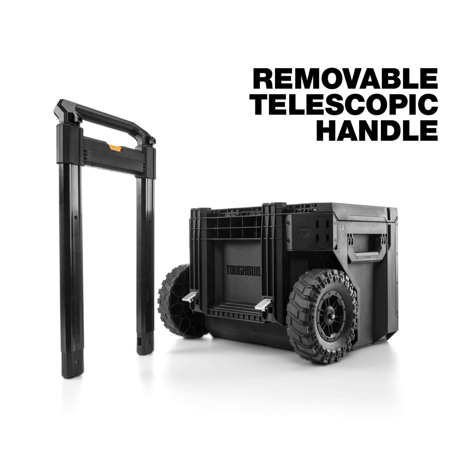 TOUGHBUILT STACKTECH 22.3-in Black Plastic Wheels Lockable Tool Box TB-B1-B-70R - Shop Hardware Tools Online Store
