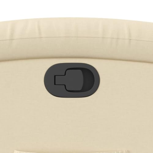 Recliner Chair Cream Fabric,Cozy Recliner Chair with Manual Adjustment & Comfortable Fabric Upholstery Living Room Furniture, Chaise Lounges