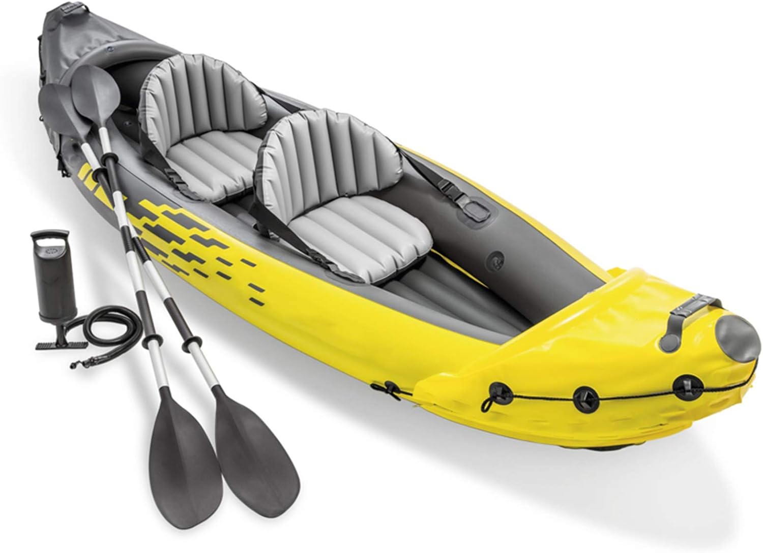 Kayak Inflatable,2-Person Canoe Set,Sea Kayak Boat Raft,Water Sports Dinghy,Rowing Boats for Adults Rubber Dinghy Fishing,Tear-Resistant Foldable Drifting Boat,Comes with Accessories