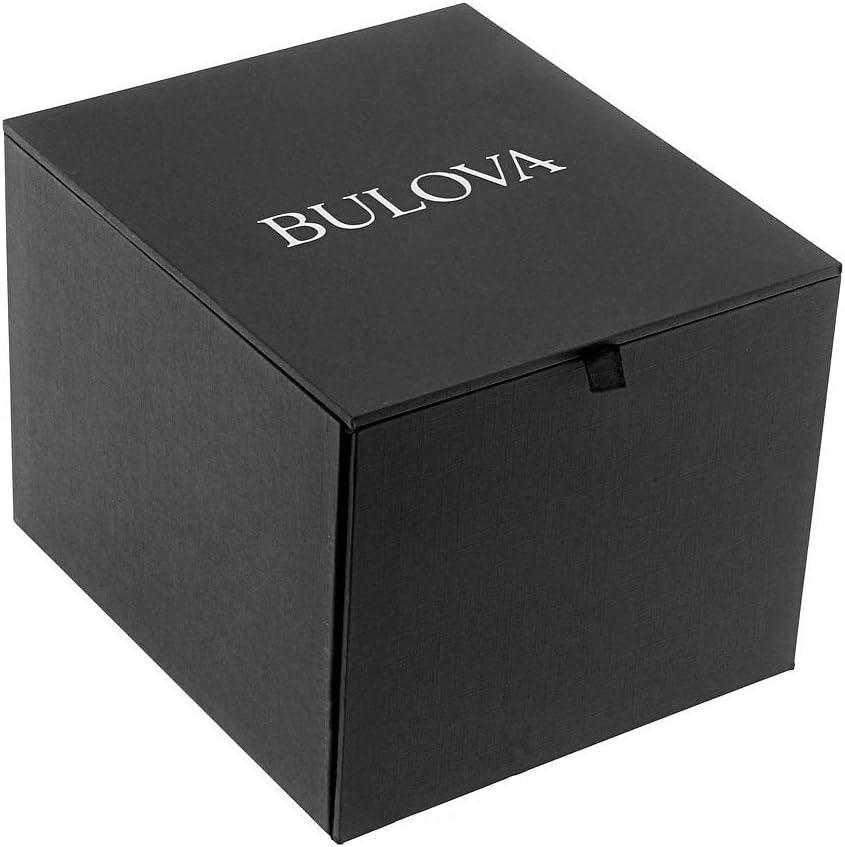 Bulova Men's CURV High Performance Quartz Stainless Steel Watch, 5-Hand Chronograph, Sapphire Crystal, Luminous Hands, Gold-Tone/Black Dial