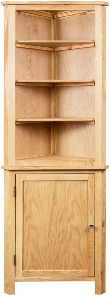 FAMIROSA Corner Cabinet 23.2x14.1x70.8 Solid Oak Wood