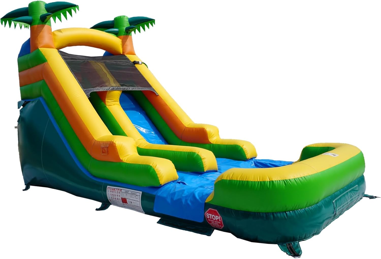 Commercial PVC Inflatable Water Slide Bounce House with Air Blower for Kids or Adults,Semi Commercial,Park Use,High Slide with Shallow Pool,Backyard Water Play Slide,Large 20' x 9.4'x 13’