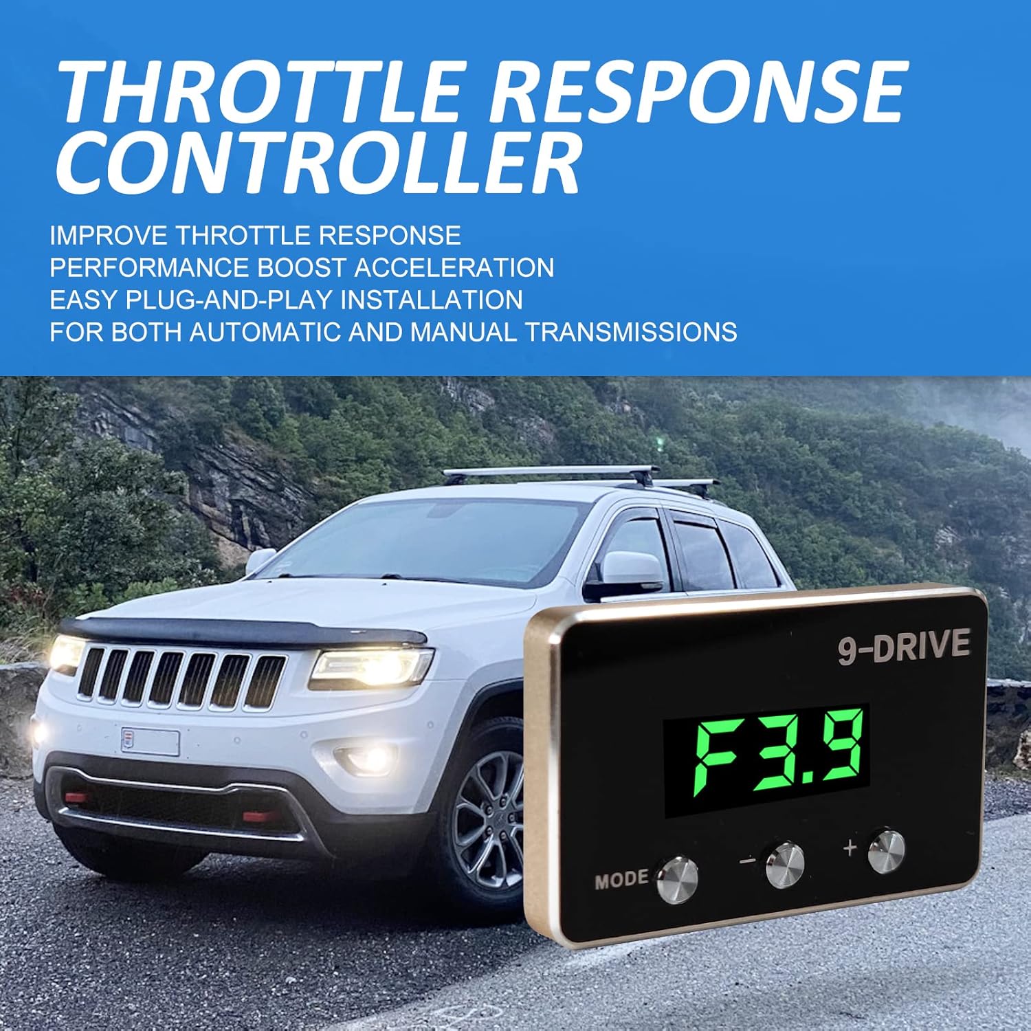 Car Throttle Response Controller 9 Drive Modes Racing Accelerator Potent Booster Tuning Parts Accessory for TOYOTA Pack of 2