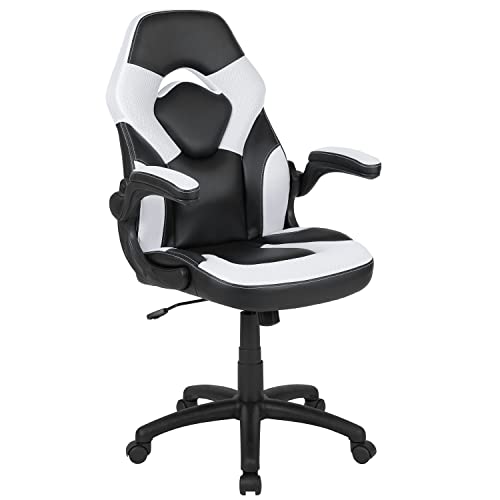 Flash Furniture Optis Red Gaming Desk and Blue Reclining Gaming Chair Set with Cup Holder and Headphone Hook