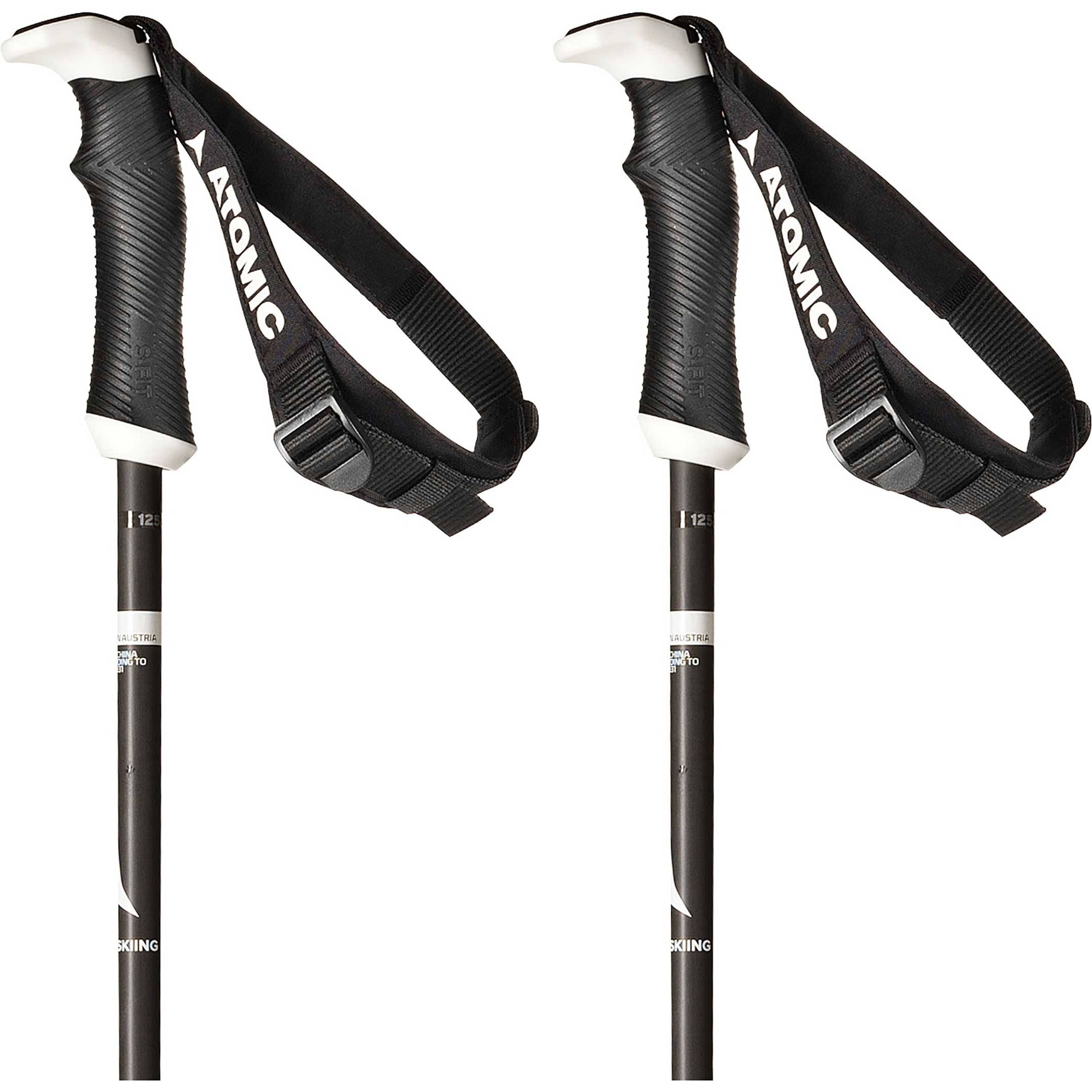 Atomic AMT Carbon SQS Ski Poles Black/White, 120cm