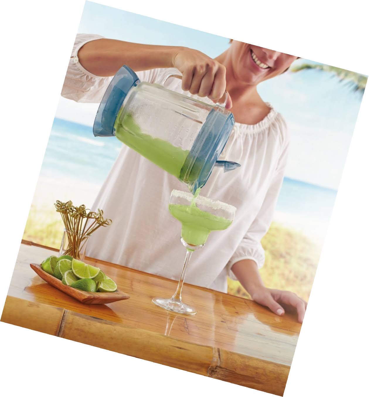 Margaritaville Key West Frozen Concoction Maker with Easy Pour Jar and XL Ice Reservoir