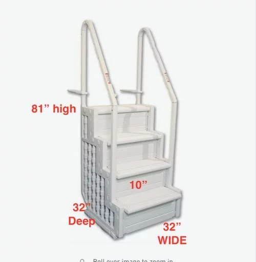 Easy Pool Step Ladder for Above-Ground Pools
