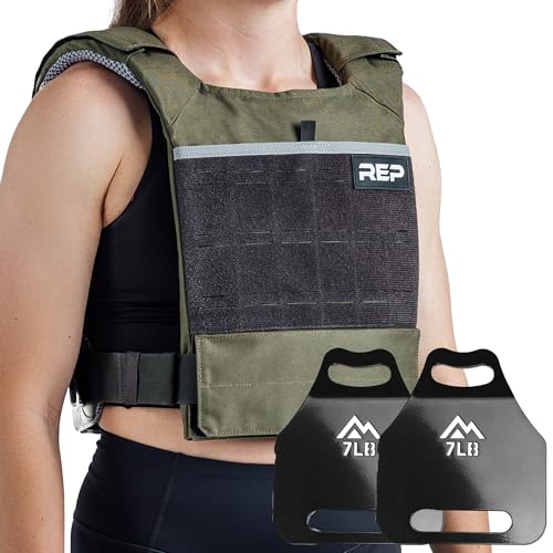 REP Fitness Strata Weight Vest, 2 Removable Plate Options for Unisex, Men & Women, Wearable, Weighted for Strength Training, Muscle Building, CrossFit, Running, Gym Exercise, Adjustable Sizing
