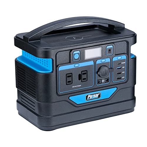 Pulsar Portable Power Station PPS1000, 888Wh Lithium Battery Backup, 1000W Pure Since Wave AC Outlets, USB C, Solar Generator Power Supply for Outdoor Camping Travel Hunting Fishing Emergency
