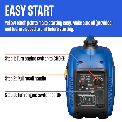 Westinghouse 2550 Peak Watt Super Quiet & Lightweight Portable Inverter Generator, RV Ready 30A Outlet, Gas and Propane Powered, CO Sensor, Parallel Capable, Long Run Time