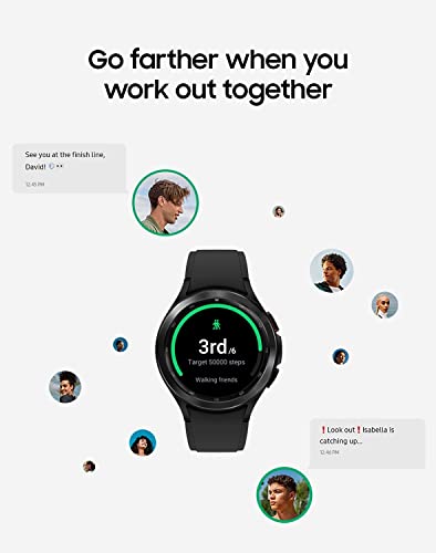 SAMSUNG Galaxy Watch4 Classic Version 46mm Black Stainless Steel Smartwatch| Verizon 4G LTE| with ECG Monitor Tracker for Health & Fitness + GPS Fall Detection- (Renewed)