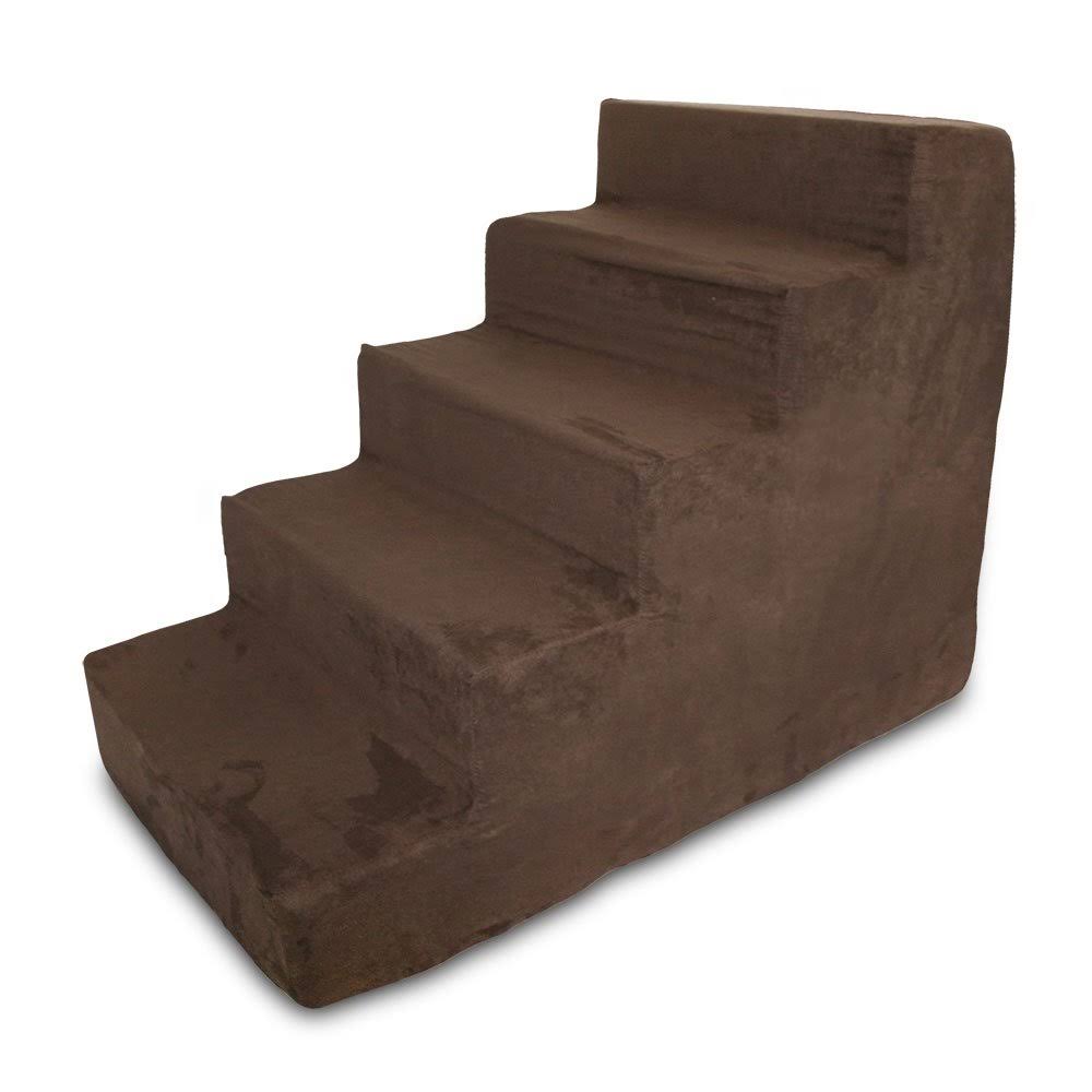 Best Pet Supplies Foam Cat u0026 Dog Stairs, Dark Brown, 5-Step