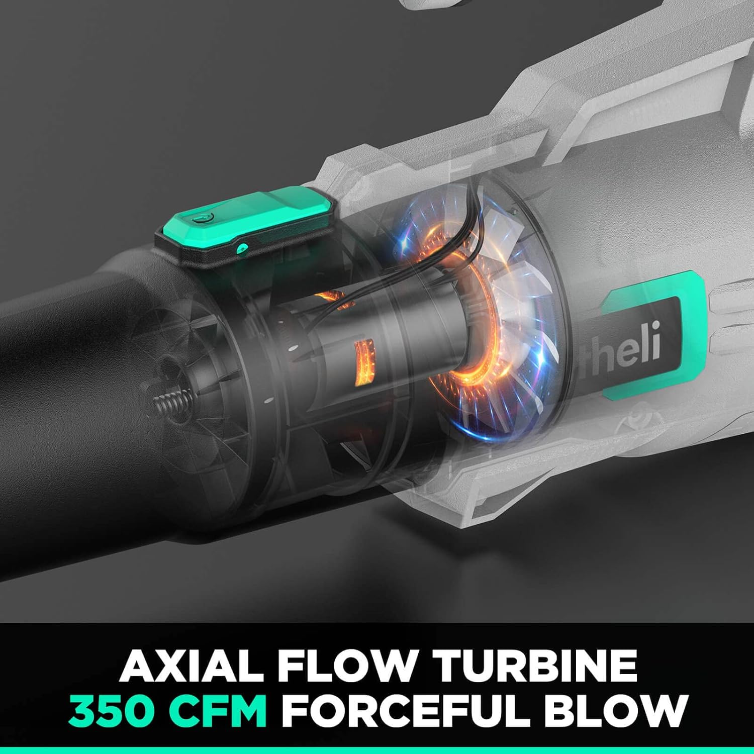 Litheli 20V Cordless Leaf Blower, Battery Leaf Blower for Cleaning Leaves, Dust, Snow on Lawn, Yard, Deck, with 4.0Ah Battery & Charger Included