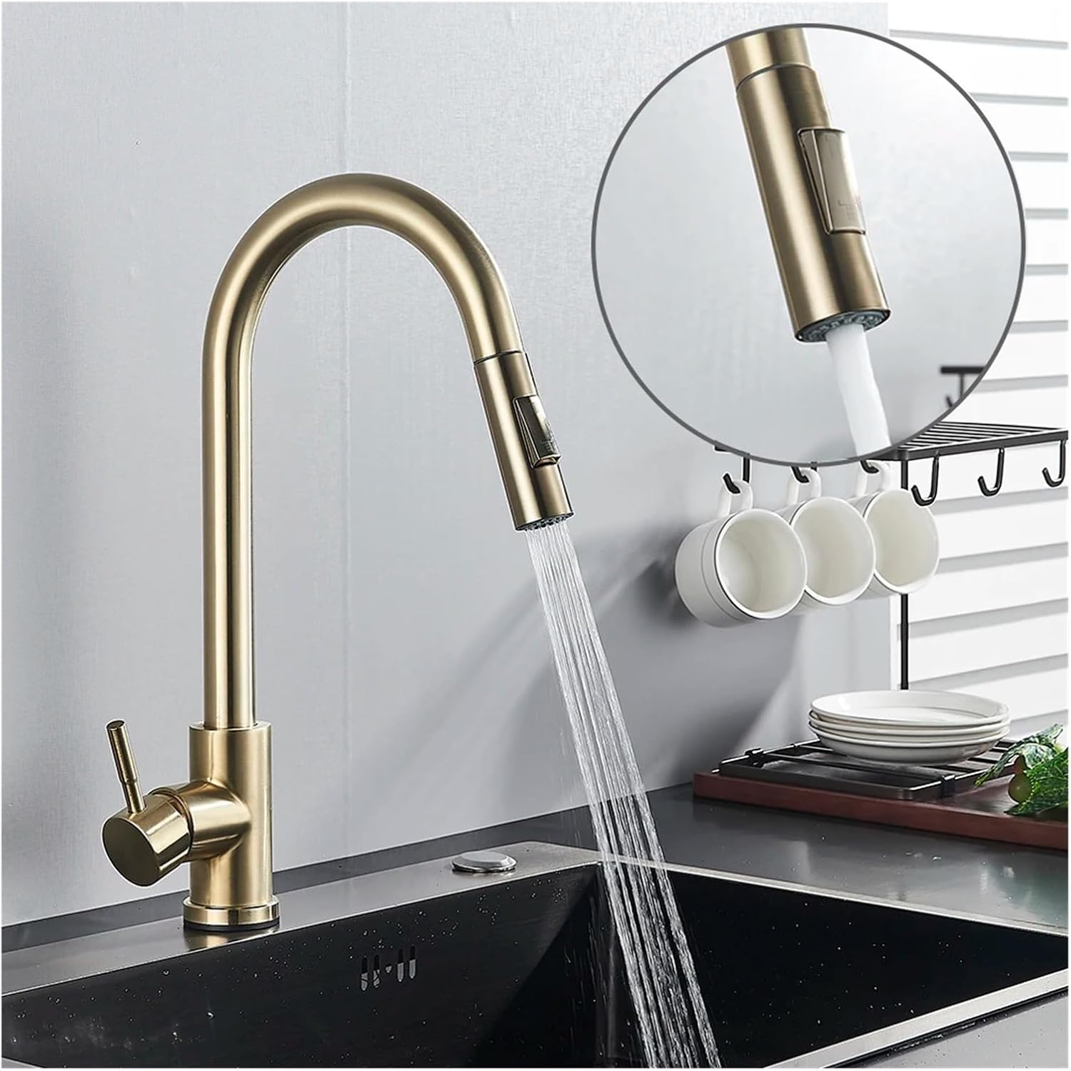 Smart Touch Kitchen Faucet Sensor Sink Faucet Pull Out 360 Degree Swivel Hot & Cold Water Mixer Faucet Sensor Touch Kitchen Crane,Sink Faucet