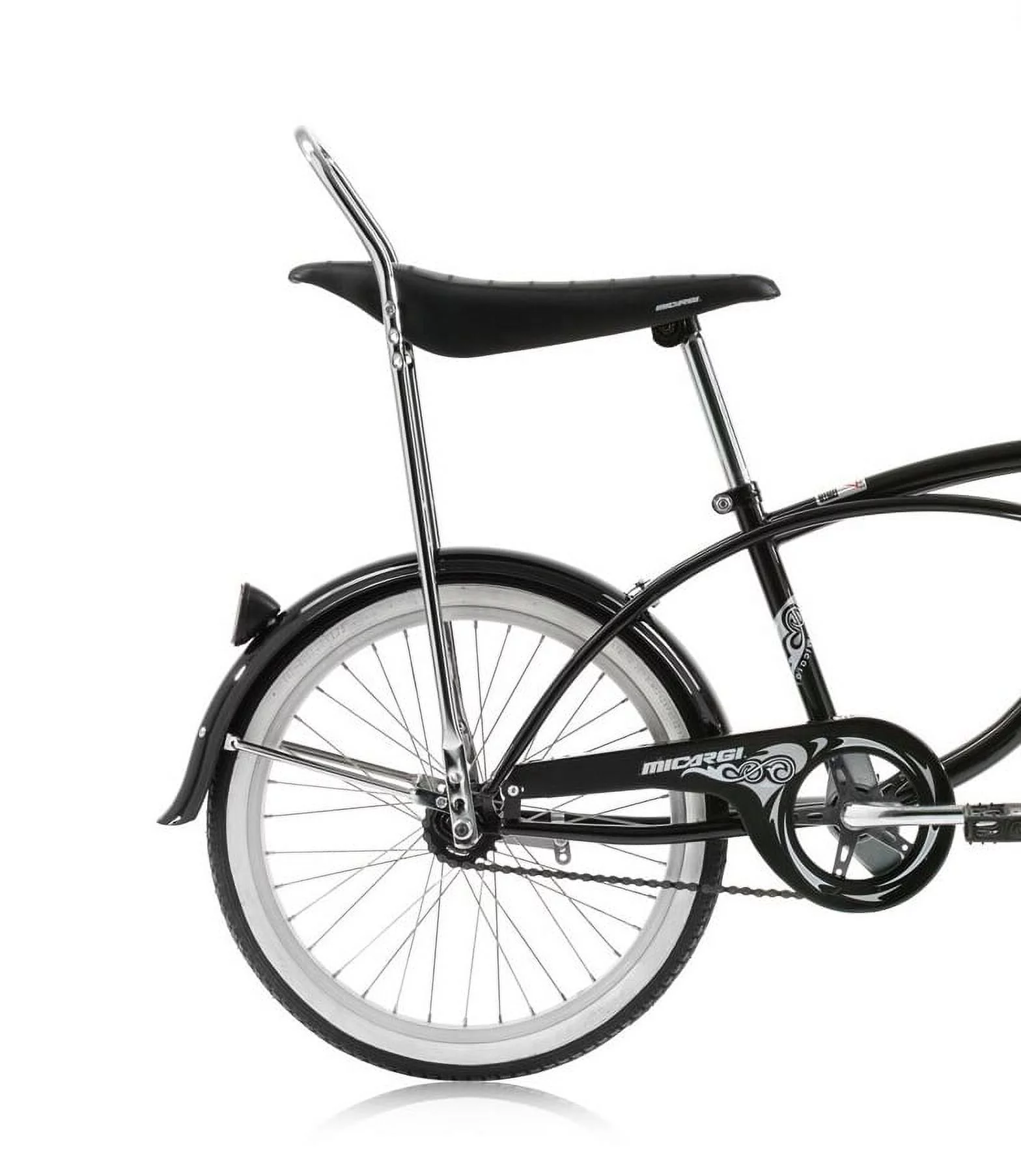 Wonder Wheels 20 In. Beach Cruiser Lowrider Coaster Brake Single Speed Bicycle, Bike With Banana Seat Stainless Steel Spokes One Piece Crank Alloy Rims 36 H - Black