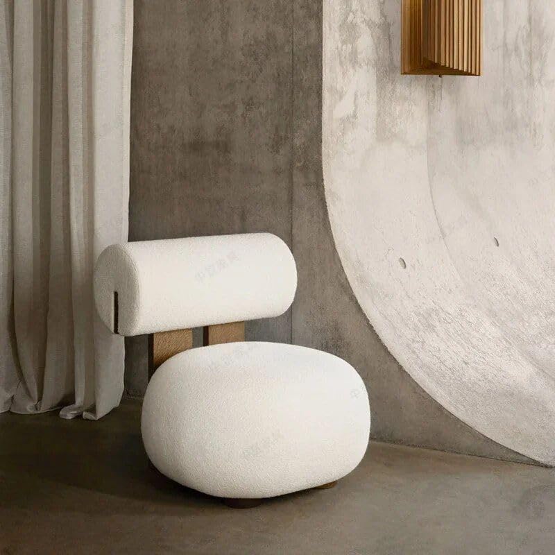 Modern Chic Cream Single Sofa Chair – Elegant Wood Crafted Living Room Accent Gray
