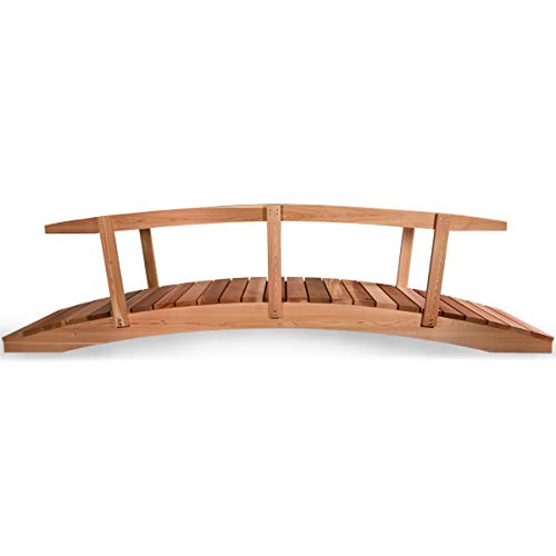All Things Cedar FB36 Garden Bridge | 3-Ft Durable Outdoor Wooden Bridge for Garden, Backyards & Streams | Easy Assembly & Sustainably Sourced Cedar Wood | 36x29x7