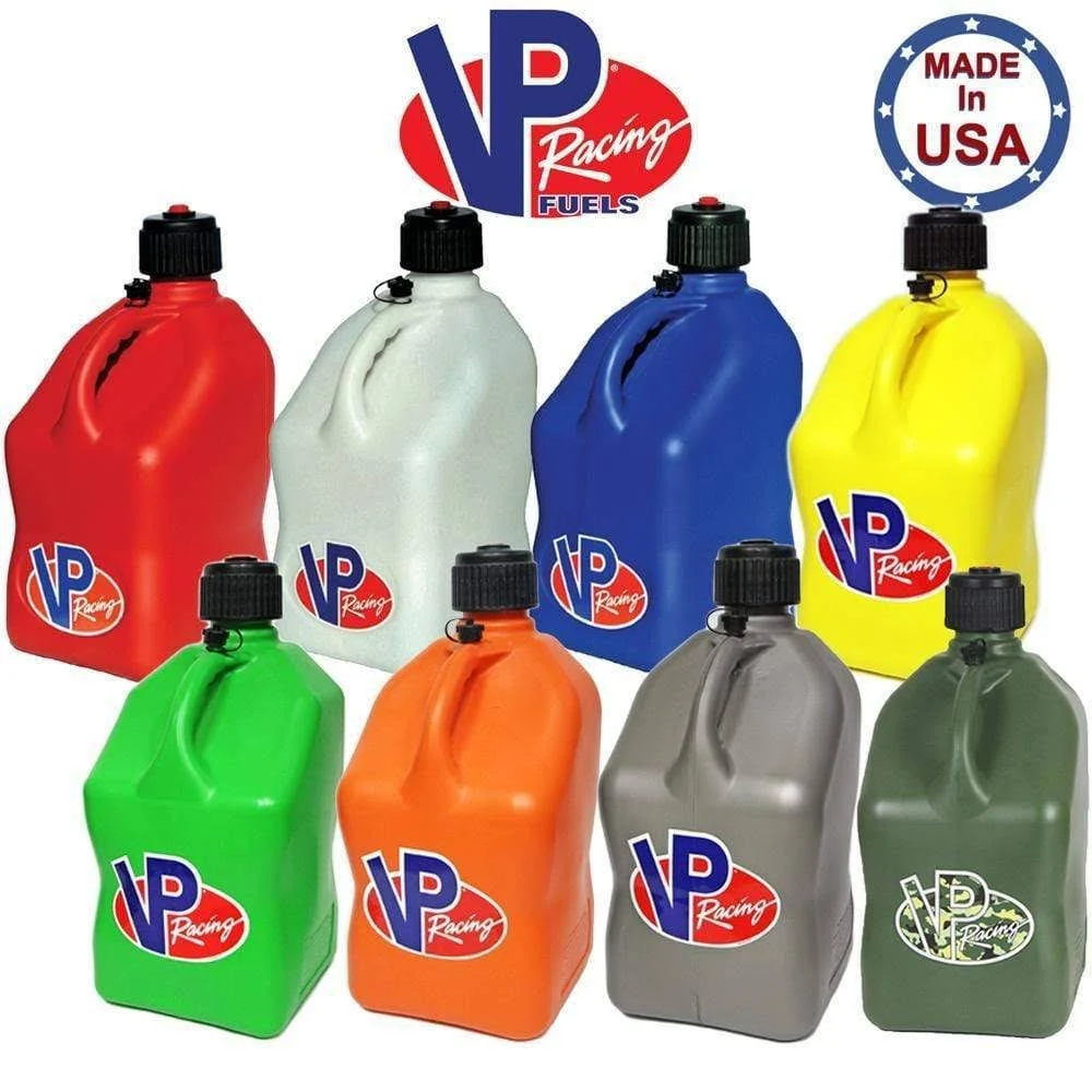 VP Racing Fuel Jugs Square 5 Gallon GAS Can and Hose Green / 4 / 0