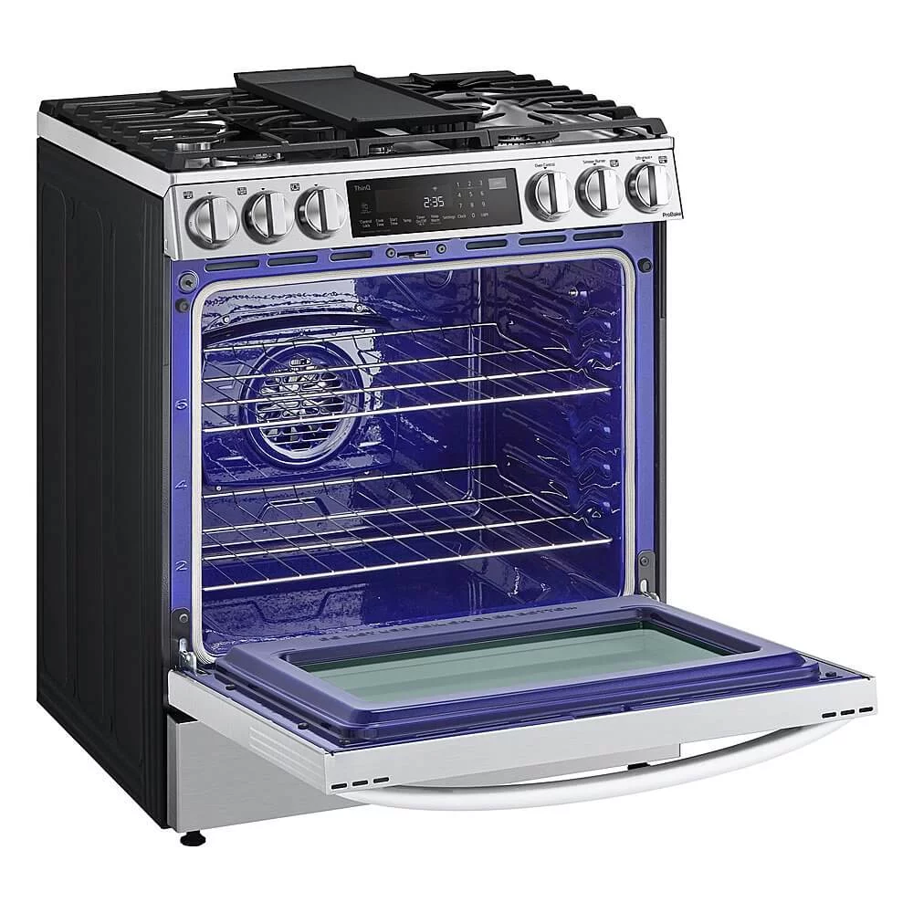 Lg Lsdl6336 30" Wide 6.3 Cu. Ft. Slide In Smart Dual Fuel Range - Stainless Steel