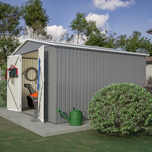 6x4 Ft Outdoor Storage Shed, Heavy-Duty All-Weather Tool Shed with Lockable Doors, Durable Resin Construction for, Patio & Backyard Organization Black