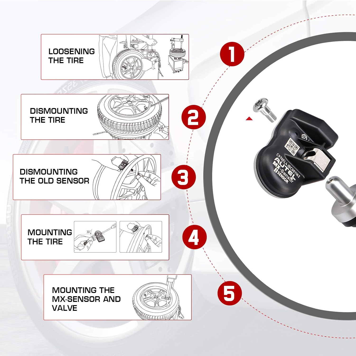 2022 Autel TPMS Relearn Tool TS408, Upgraded of TS401 Tire Pressure Monitor Sensor Programming Tool for All Cars, TPMS Reset, Sensor Activation, Program for Autel MX-Sensors without OBD2 Cable