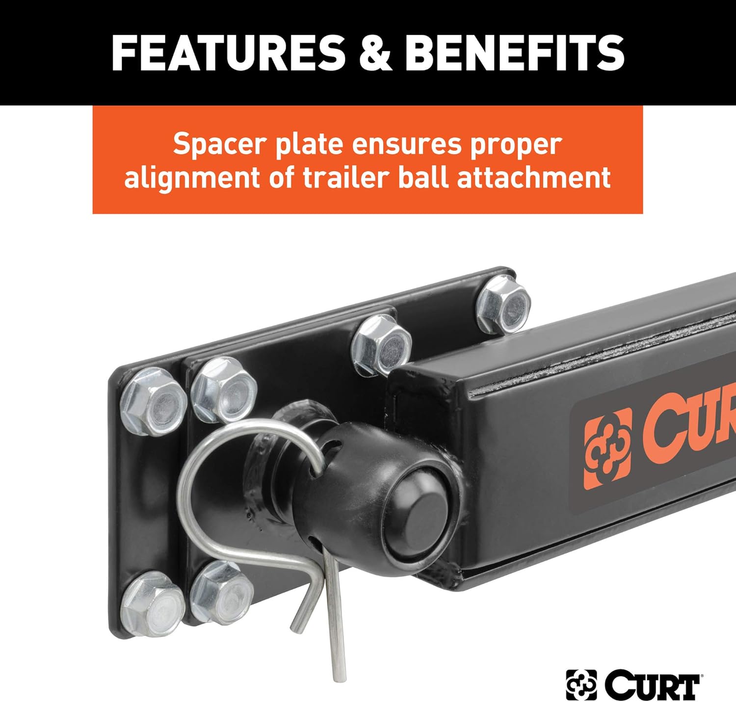 CURT 17063 Round Bar Weight Distribution Hitch with Integrated Lubrication and Sway Control, Up to 14K, 2-In Shank, 2-5/16-Inch Ball , Black