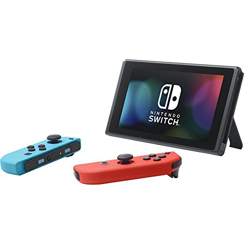 Nintendo Switch with Neon Blue and Neon Red Joy‑Con