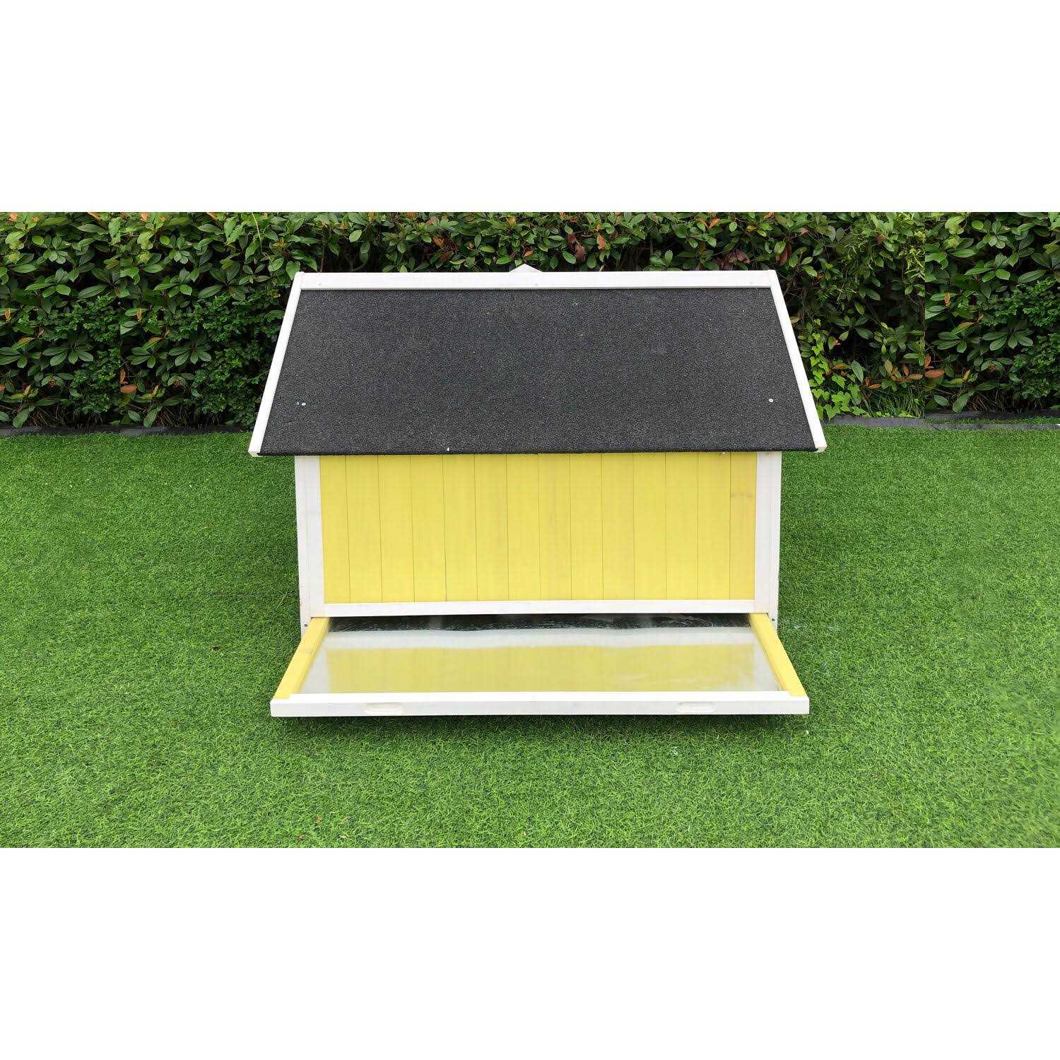 Hanover Outdoor Wooden Chicken Coop with Ramp Large Wire Mesh Run - Pet Supplies online store