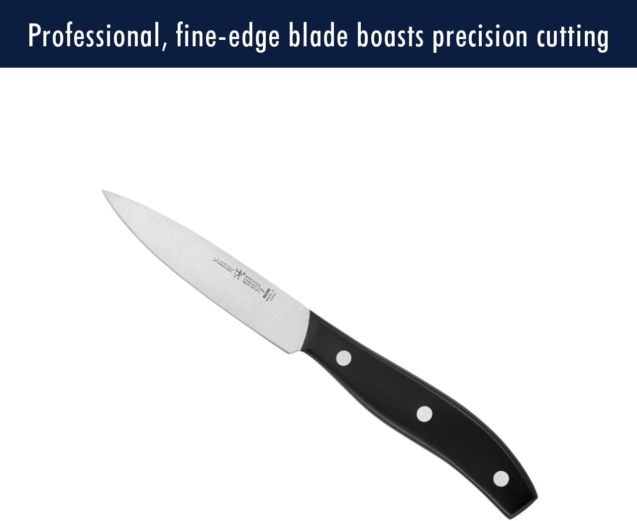 HENCKELS Definition 20-Piece Self-Sharpening Knife Block Set for Paring, Boning, Santoku, Chefs, Carving, Kitchen Shears, German Engineered Informed by 100+ Years of Mastery, Brown, Black, Silver