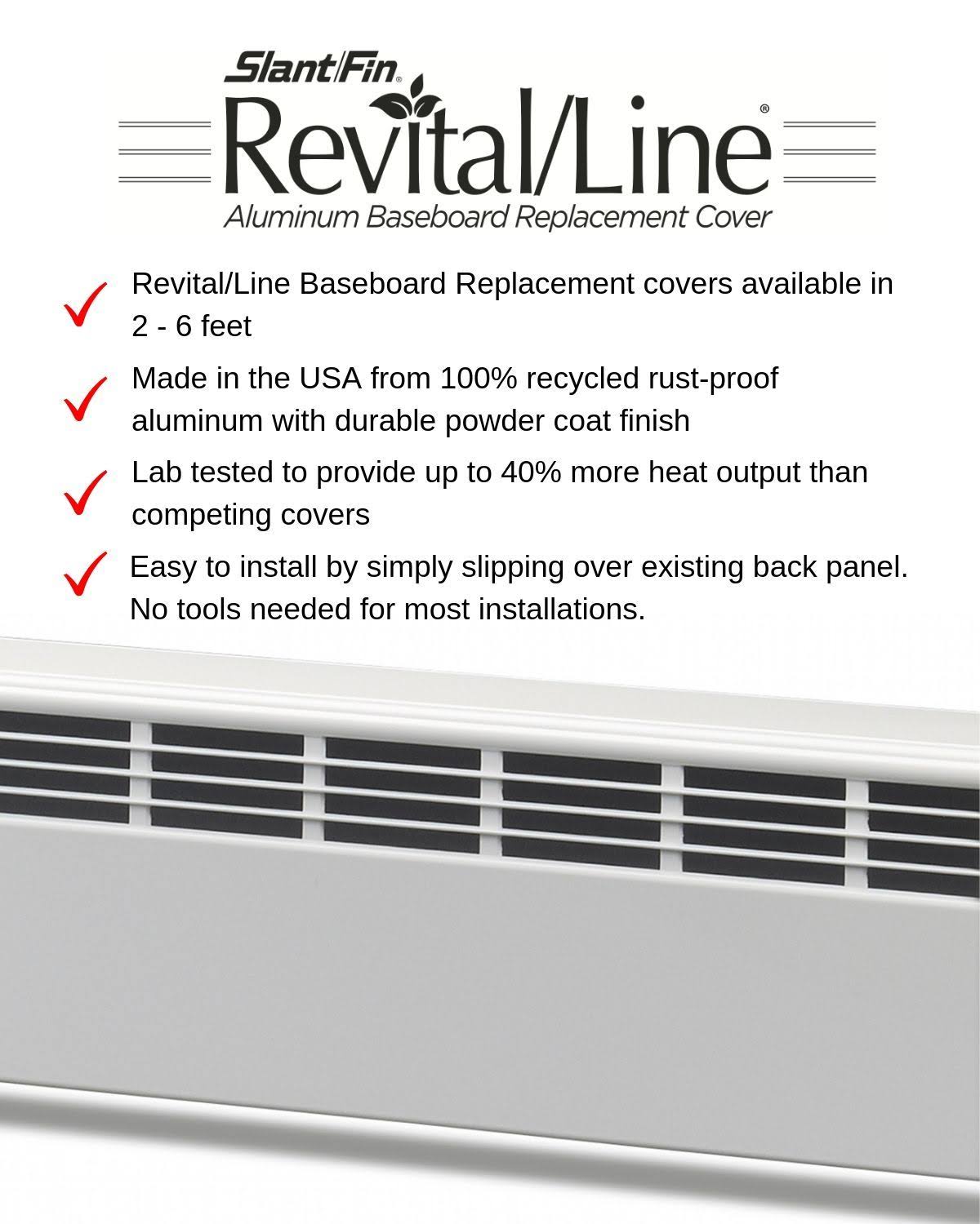 Slant/Fin Revital/Line 5 ft. Hydronic Baseboard Cover in Brite White