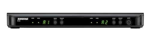 Shure BLX288/SM58 UHF Wireless Microphone System - Perfect for Church, Karaoke, Vocals - 14-Hour Battery Life, 300 ft Range | Includes (2) SM58 Handheld Vocal Mics, Dual Channel Receiver | H11 Band