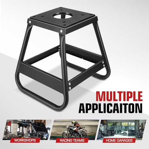 DNA MOTORING Motorcycle Lift Table 1000lbs Capacity Motorcycle Support Stand L 86.2in x W 22in Motorcycle Lift Jack Lifting Range 7.2-30.3in Black TOOLS-00780