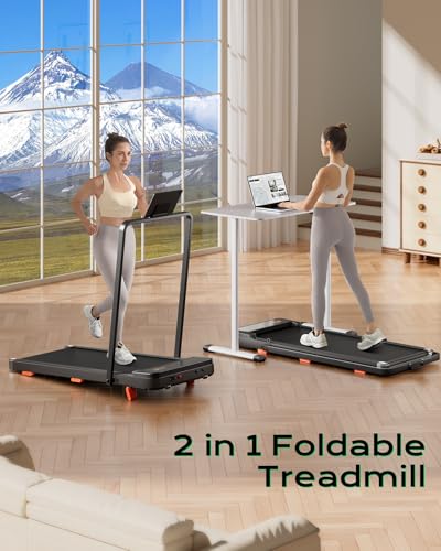 Walking Pad,Treadmill with Incline for Home Office, 2.5HP Portable Under Desk Treadmill with 265 Lbs Capacity,Remote Control, Led Display