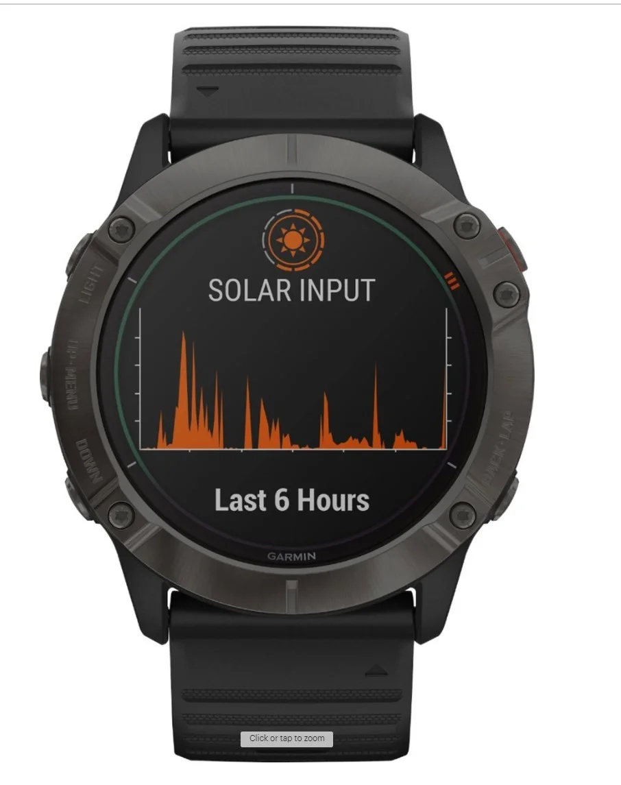 Garmin FENIX 6X PRO SOLAR Smartwatch Silicone Black GPS 51mm