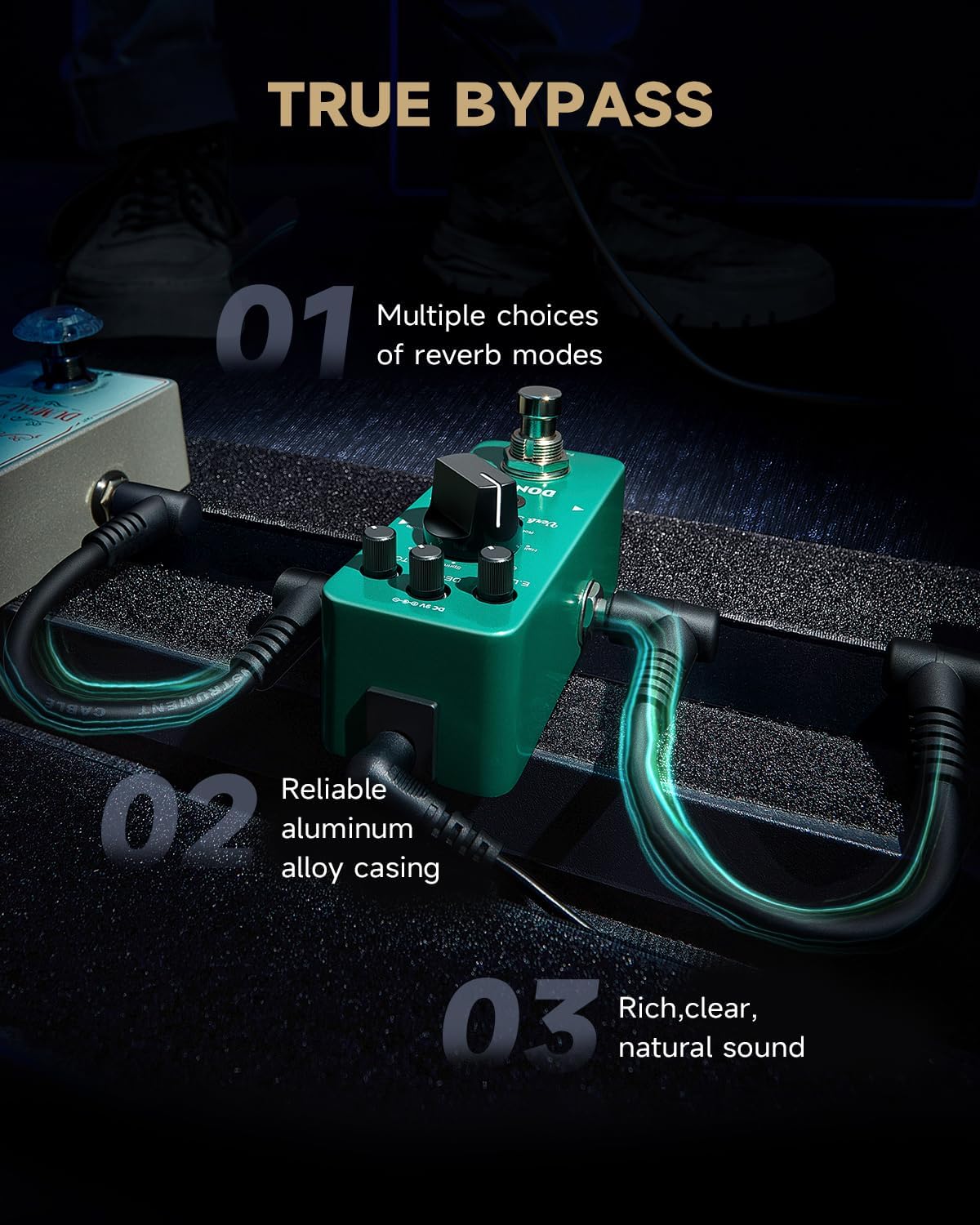 Donner HUSH-X Electric Guitar Kit-Reverb Guitar Pedal