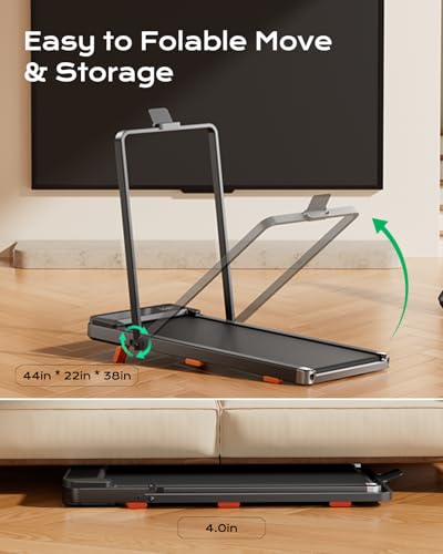 Walking Pad,Treadmill with Incline for Home Office, 2.5HP Portable Under Desk Treadmill with 265 Lbs Capacity,Remote Control, Led Display