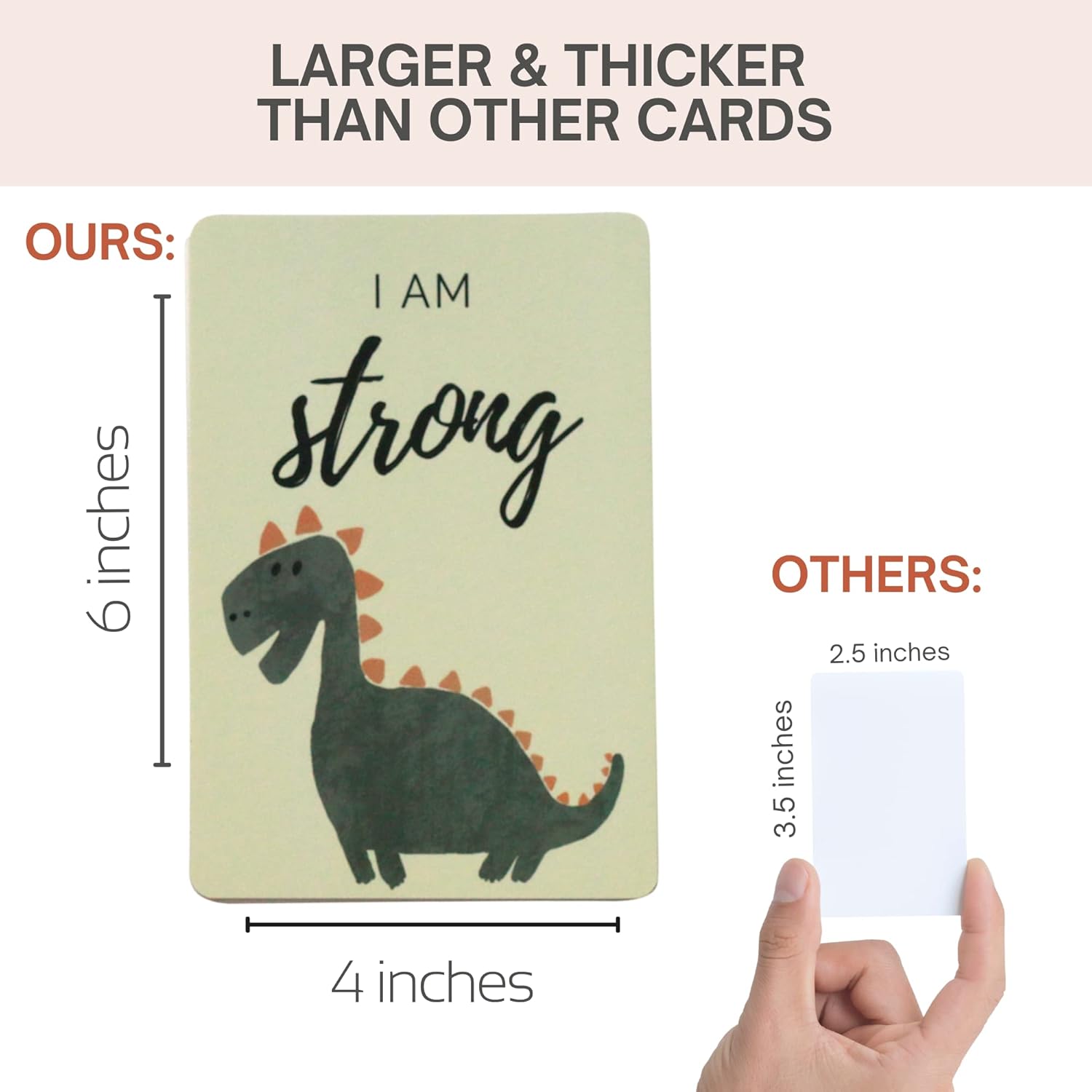 Affirmation Cards for Kids, Flash Card for Kids, Daily Affirmation Cards w/ Motivational Phrase ,Thick & Durable Motivational Cards, Positive Affirmations Cards (4” x 6” Set of 20) Pack of 2