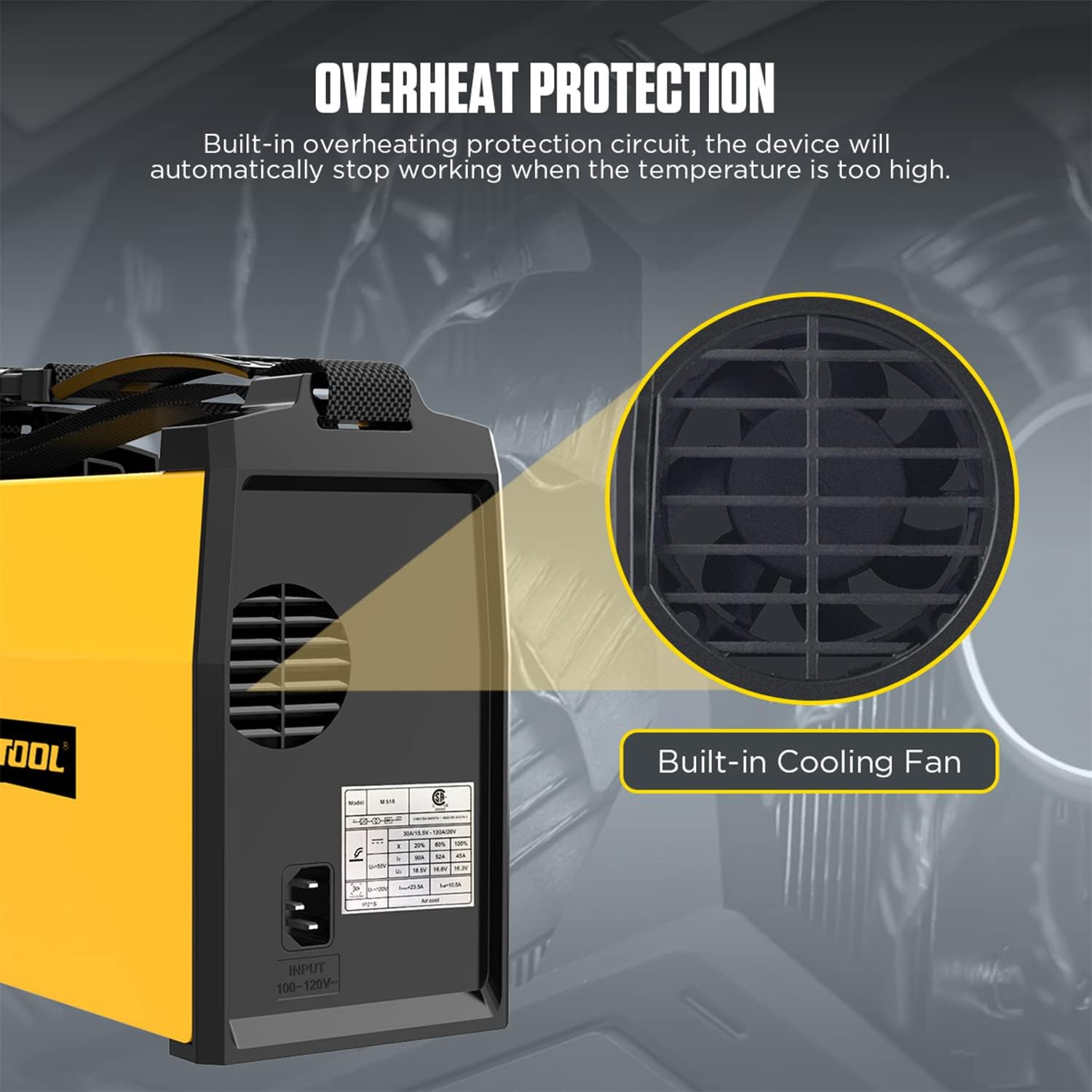 Welder Machine，Arc IGBT Welding Machine Kit 110V, Gasless Inverter MIG Welder with 30-90A, Automatic Feed Flux Core Wire Portable Welding Machine for 3 Years Warranty