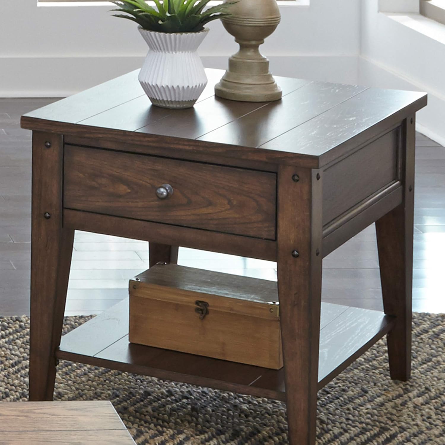 Liberty Furniture INDUSTRIES Lake House 3 Piece Set (1-Cocktail 2-End Tables), Brown