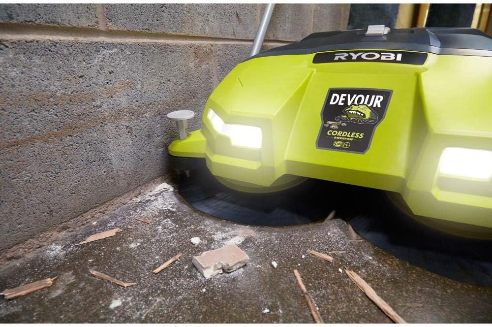 RYOBI 18-Volt ONE+ Lithium-Ion Cordless 4.5 Gal. DEVOUR Debris Sweeper Kit with (1) 1.5 Ah Battery and 18-Volt Charger