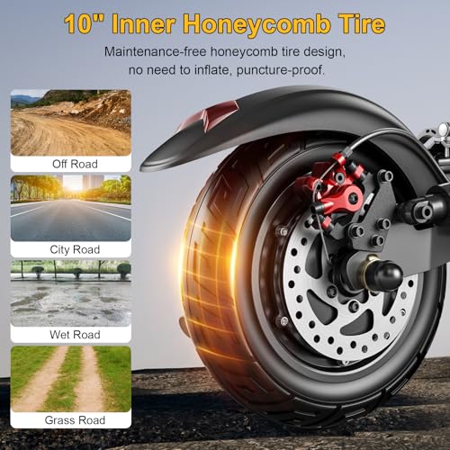 Electric Scooter for Adults, 30MPH Top Speed, 35 Miles Range, 800W Motor, 10" Off-Road Tires, Foldable E-Scooter with Seat, Commuter Electric Scooter with Seat for Adults Commuter Outdoor