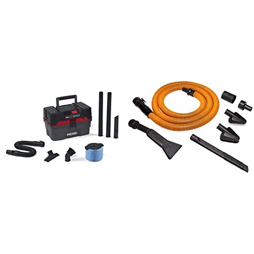 RIDGID 50318 4500RV ProPack Wet Dry Vac, 4.5-Gallon Portable Wet Dry Vacuum with Toolbox Design, 5.0 Peak HP Motor, Expandable Pro Hose, Blower Port