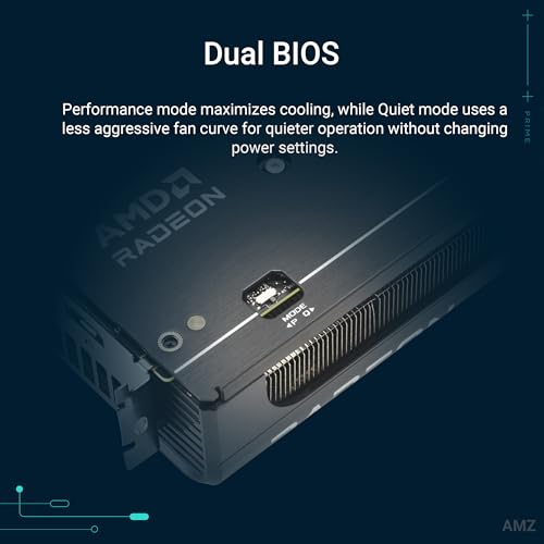 ASUS Prime Radeon™ RX 9070 XT OC Edition Graphics Card (PCIe 5.0, HDMI/DP 2.1, 2.5-Slot Design, axial-tech Fans, Dual Ball Fan Bearings, Dual BIOS, GPU Guard)
