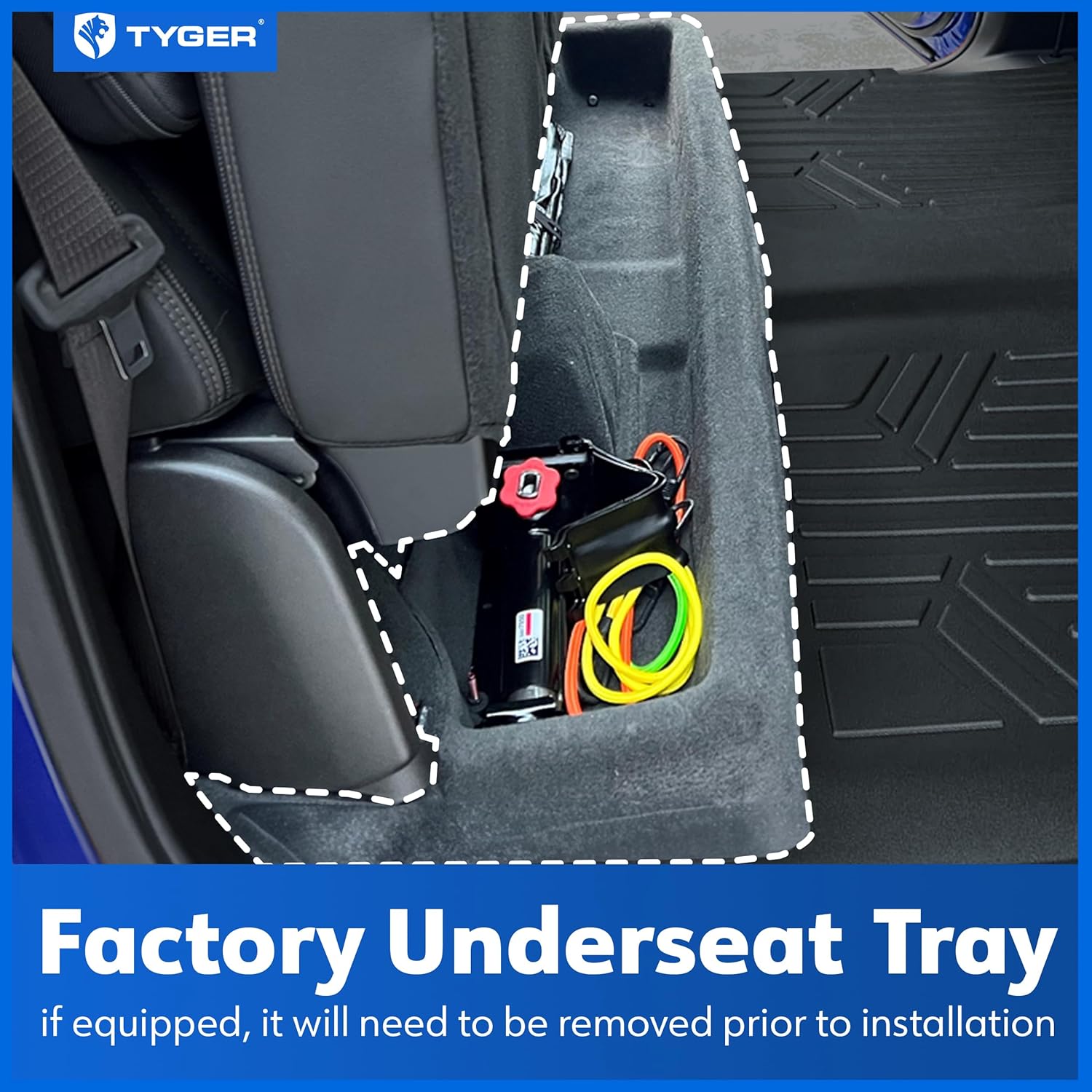 Tyger Auto Underseat Storage Box for 2019-2023 Chevy Silverado 1500/GMC Sierra 1500; 2020-2023 2500 3500 | Double Cab & Crew Cab | TG-CB5C2278