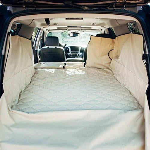 Frontpet SUV Pet Cargo Liner with Quilted Top Full-Size SUV Tan