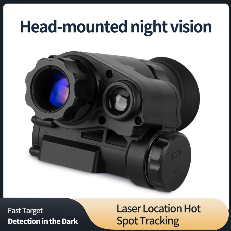 Night Vision Goggles Head Mounted Monocular Digital Infrared 1080P FHD Save Photos & Videos with 6X Digital Zoom for 100% Darkness Hunting Wildlife Observation Camping
