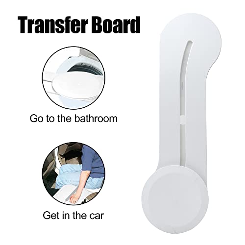 Bed Transfer Board, Transfer Board for Wheelchair User, Slide Board, Sliding Board to Wheelchair Transfer(40.5in, White)